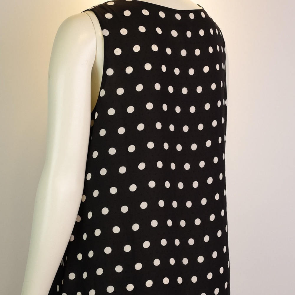 Polka Dot double layer sleeveless top V neck New - Picture 5 of 7
